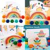 Wooden Rainbow Clamp Beads Educational Toy For Kids Skills Concentration