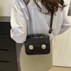 Women'S Bag Summer Fashion Handbag Texture Pu Small Square Bag Foreign Style Lock Versatile Shoulder Bag