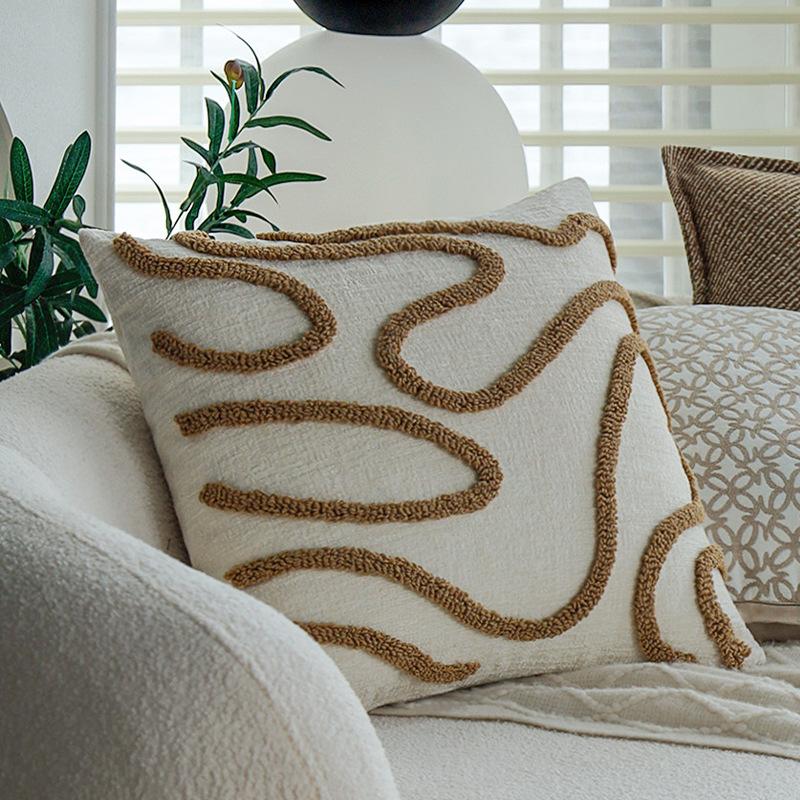 Braunes Kissen, Antiker Stil, Kissenbezug im Retro-Französischen Stil, Wohnzimmer, Schlafsofa, Kissen, Kissen für Erkerfenster, Lendenkissen