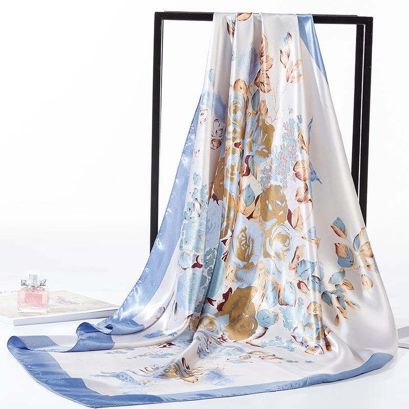 90 Large Silk Scarf for Women - Spring/Autumn Korean Style Satin Neckerchief, Mother's Day Gift