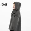 Unisex Hoodie Fake Two-piece Poncho Multi-Layered Irregular Design Thick High Collar Mechanical Style Hoodie Long-Sleeved Daily Sports Street Wear