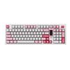 Teclado Akko 5098B Prunus Lannesiana Custom com Botão Giratório Vertical, Carregamento Rápido, Cor Rosa, com Tela TFT