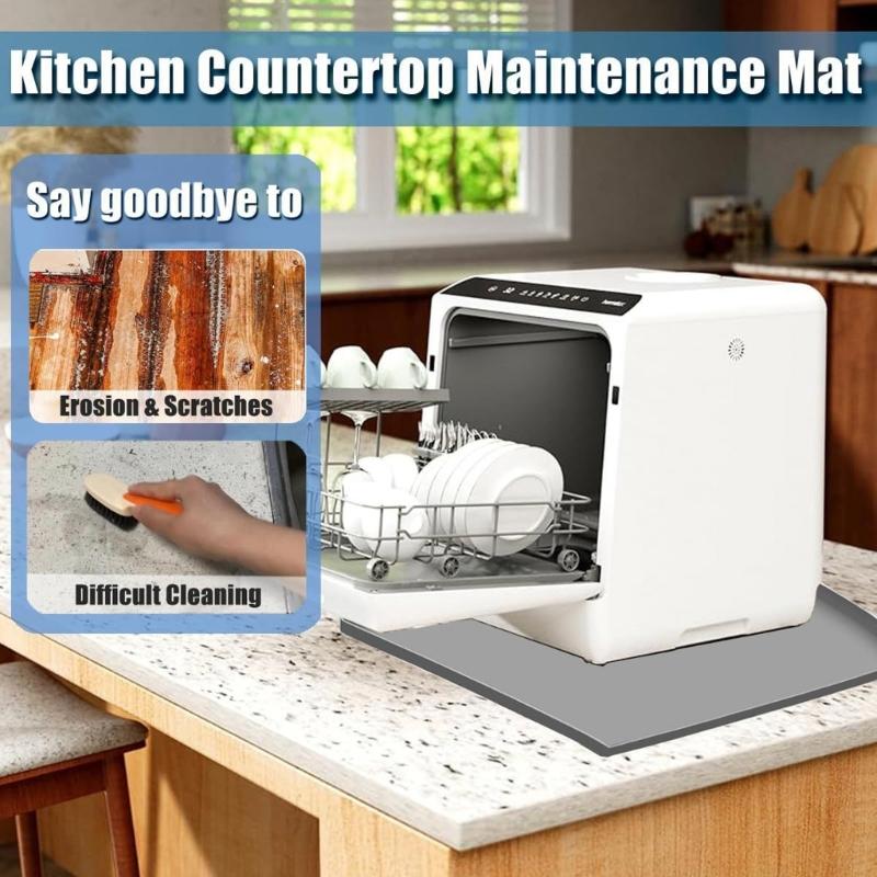 Covoraș de Uscare Vase din Silicon Antiderapant Ușor de Curățat Covoraș pentru Chiuvetă Mare Rezistent la Căldură Covoraș pentru Scurgător de Vase pentru Bucătărie Mașină de Spălat Vase