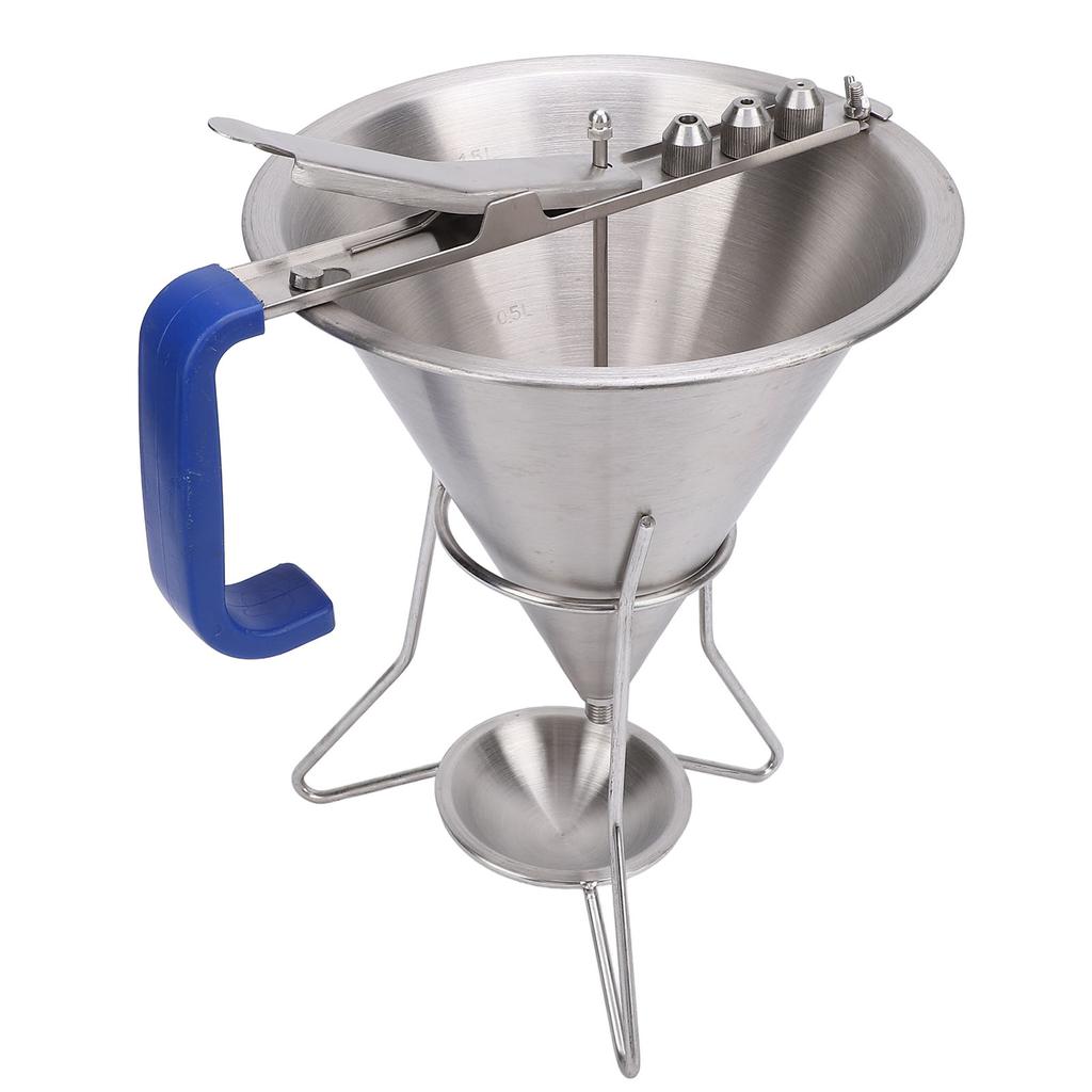 Edelstahl-Konditoreitrichter mit Ständer Teigspender Bäckereibedarf Kuchen-Dekorationswerkzeug