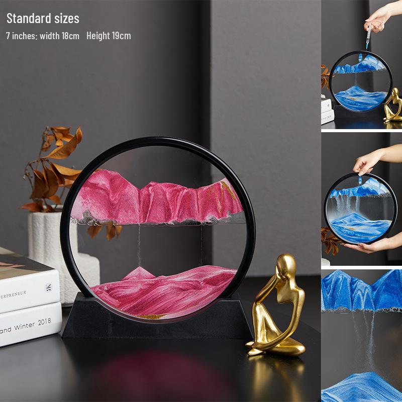 Eleganckie ozdoby z ruchomym piaskiem do dekoracji domu i biura