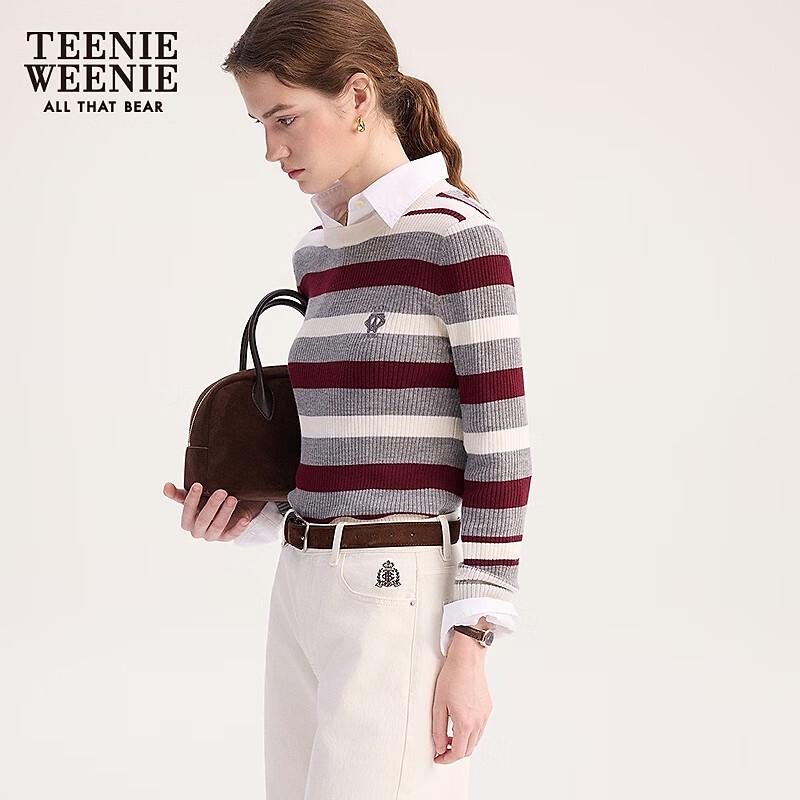 Teenie Weenie Women's Colorful Striped Knit Sweater