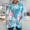 Ladies Round Neck Oversized Long Sleeve T Shirt Soft Comfort Tops For Indoor Daily Wear