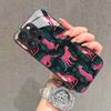 Pink Leopard Print Tempered Glass Phone Case For iPhone 16 15 14 13 12 11 17 Pro Max 17 Air 16E 7 Plus XR XS X Shockproof Cover
