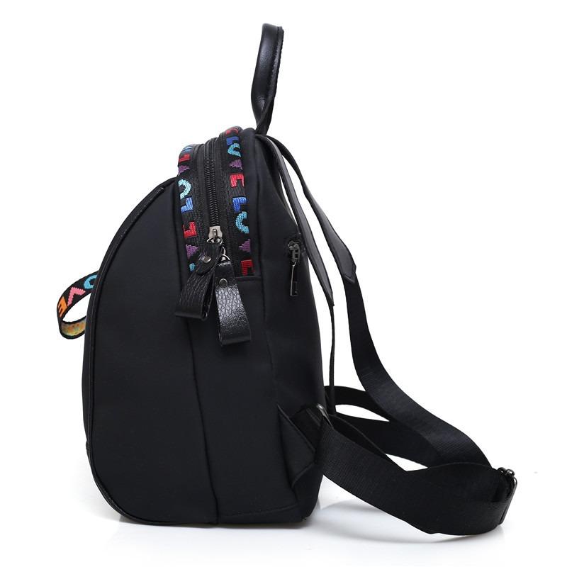 Women's Backpack Spring Women's Bag Tide Versatile Ribbon Solid Color Double Back Schoolbag Tide