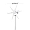 800W 12V/24V Home Wind Turbines Generator, 6-Blade Fan Wind Turbine, Electromagnetic Electricity Wind Power Generator
