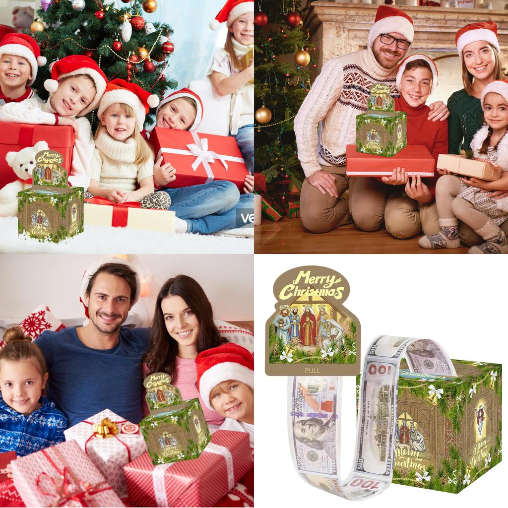 Christmas Jesus Figure Cardboard Money Box For Festive Decor And Gift Giving