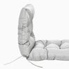 Garden Back Chair Cushion, Comfortable Patio Seat Cushion Pad with Backrest for Outdoor & Indoor Use, Light Grey