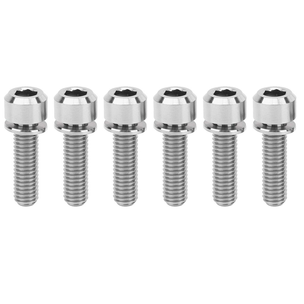 6Pcs Portable for M5x18   Alloy Mountain   Road Bike Stem Screw High Strength