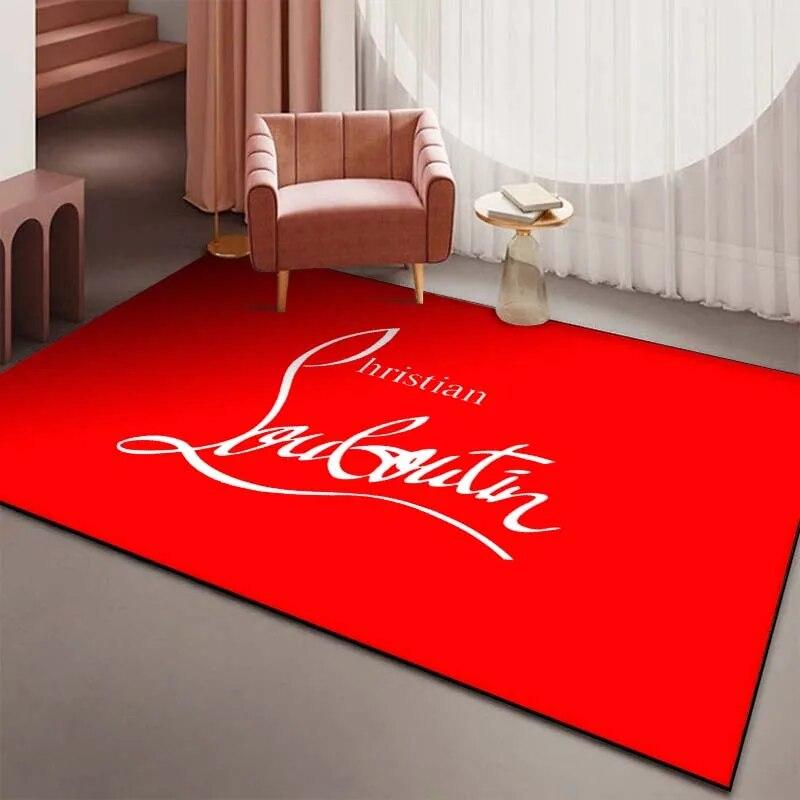 

Red Sole Christian Louboutin Logo Printed Floor Mat Carpet Carpet for Living Room Bedroom Gift Home Decoration