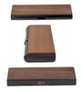 SPWPC2 Pen Natural Wood Black Steel 19cm X Case, Double-Sided, Case, Slide-Type, Approx. 6.5cm (Natural Brown)