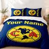 Club America Custom Name 3pc Set Perfect for Bedroom Use Comfortable Bedding Set Includes a Duvet Cover and Two Pillowcases Ideal Birthday or Christma