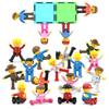 PicassoTiles Character Action Figure Toy Set for Expanded Variety Magnetic Building STEM Learning Magnetic Building Block Tiles Pretend Play