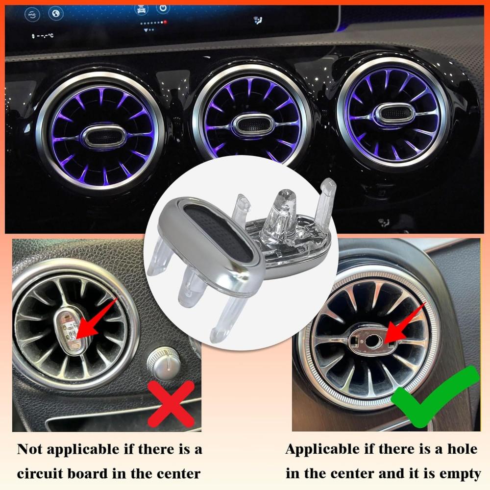 Front A/C Vent Knob 3pcs for Mercedes A-Class GLA GLB