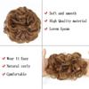 MISSQUEEN Messy Chignon Donut Hair Bun Pad Elastic Hair Rope Rubber Band Synthetic Hairpiece Black Gary Brown Color