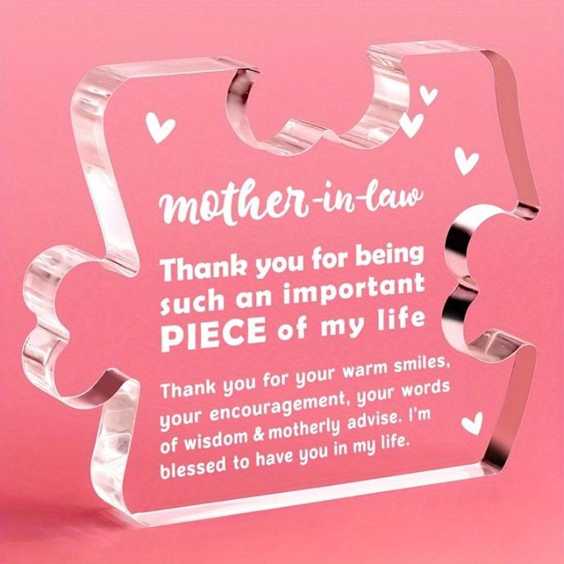 

Best Mom Ever Acrylic Plaque - Mother-in-Law & New Mom Appreciation Gift чистый