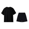 Li-Ning Fashion Short Sleeve Cultural Shirt T-Shirt Comfortable Breathable Shorts Sports Suit Men Suit Black W775-3+W685-1