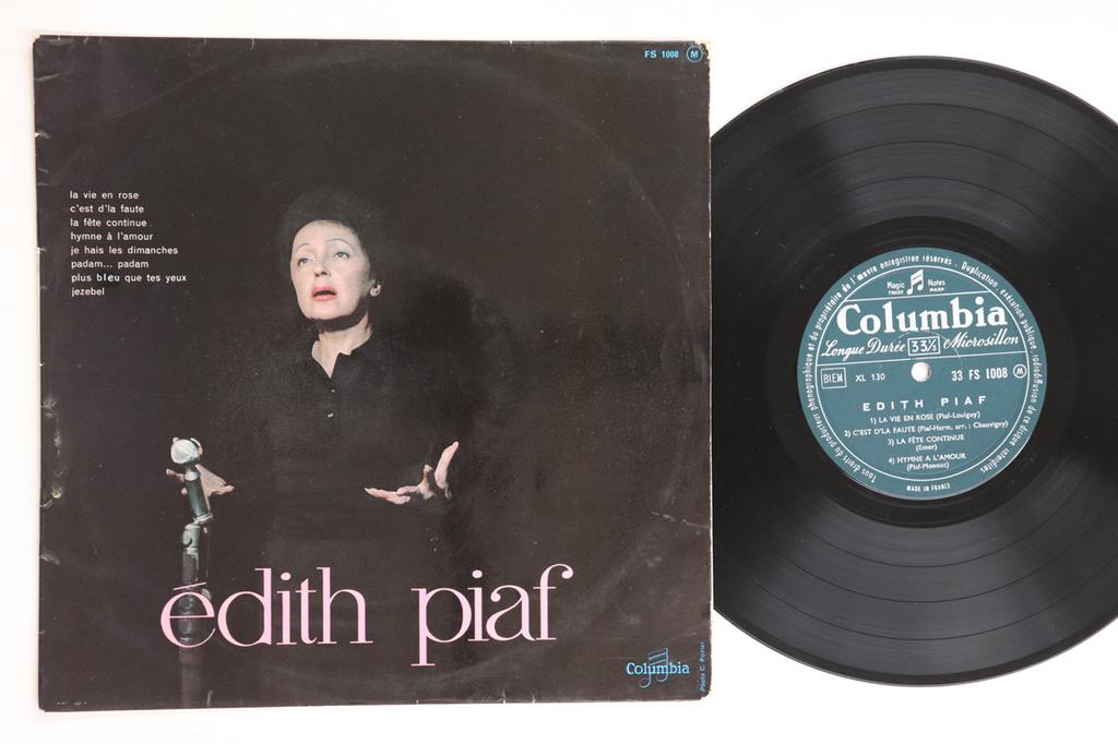 10inch Record EDITH PIAF - La Vie En ROSE 33FS1008 COLUMBIA 1961 France Pop Used