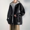 Hooded Jacket Men's Spring and Autumn Trendy Loose Handsome Casual Jacket Large Size Loose Youth Jacket Men's Jacket