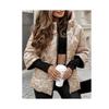 Giacca imbottita da donna con cappuccio, vestibilità ampia, chiusura con zip frontale, maniche lunghe, imbottitura in lana e motivo trapuntato 3D