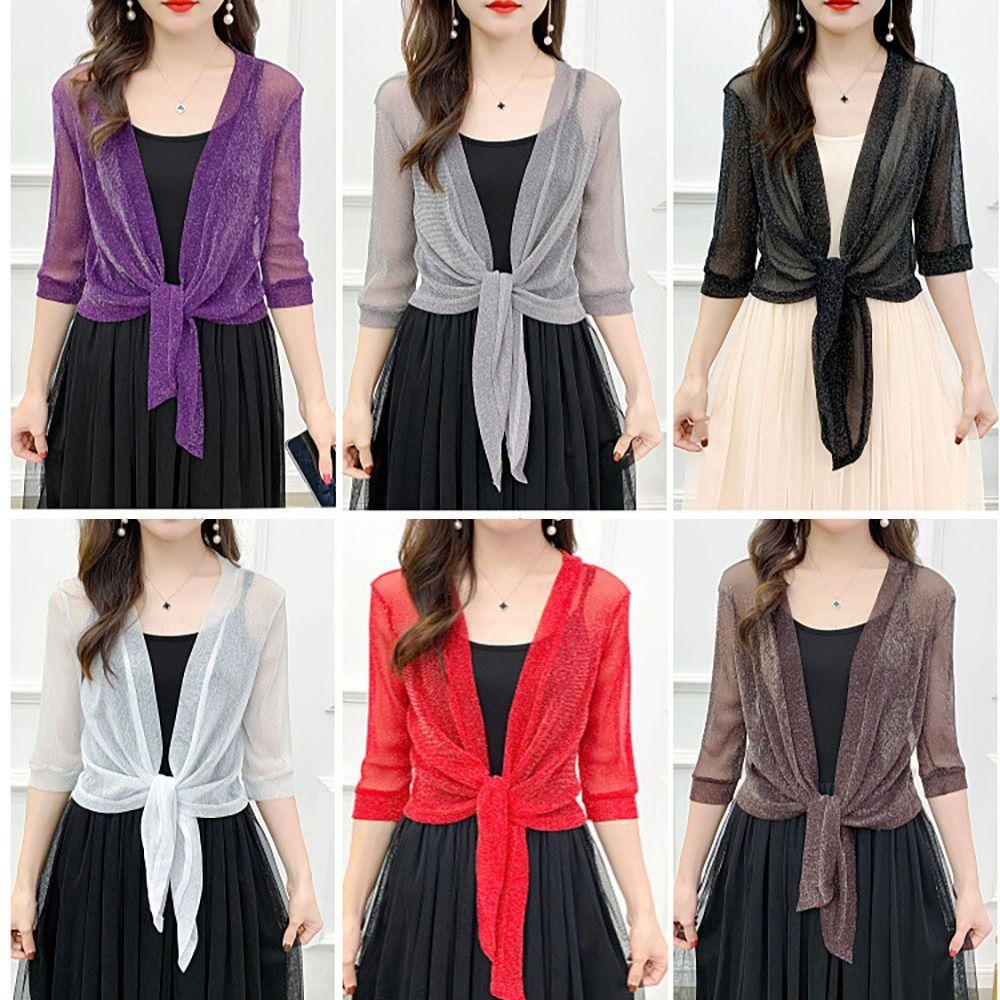 Tulle Air-Conditioning Shirt One Size Mesh Shawl New Sun Protection Clothing  Summer