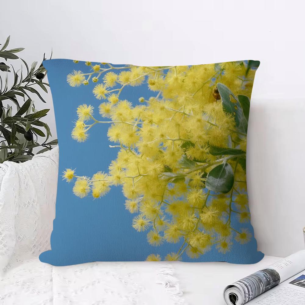 Cushion Cover Anti-dustmite Pillowcase Invisible Zipper Silky Short Plush Sofa Cushion Cover ZARA