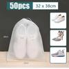 10/30/50Pcs Breathable Dust Covers Non-Woven Dustproof Drawstring Clear Storage Bag Travel Pouch Shoe Bags Drying Shoes Protect