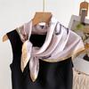 70Cm Small Square Scarf Imitation Silk Scarf Headscarf Spring And Summer Danfeng With Crane Printed Scarf Scarf Professional Versatile Scarf