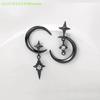 1 Pair Crystal Earrings Star Moon Design Pendant Eardrop For Women Stud Trendy Dangle Earrings
