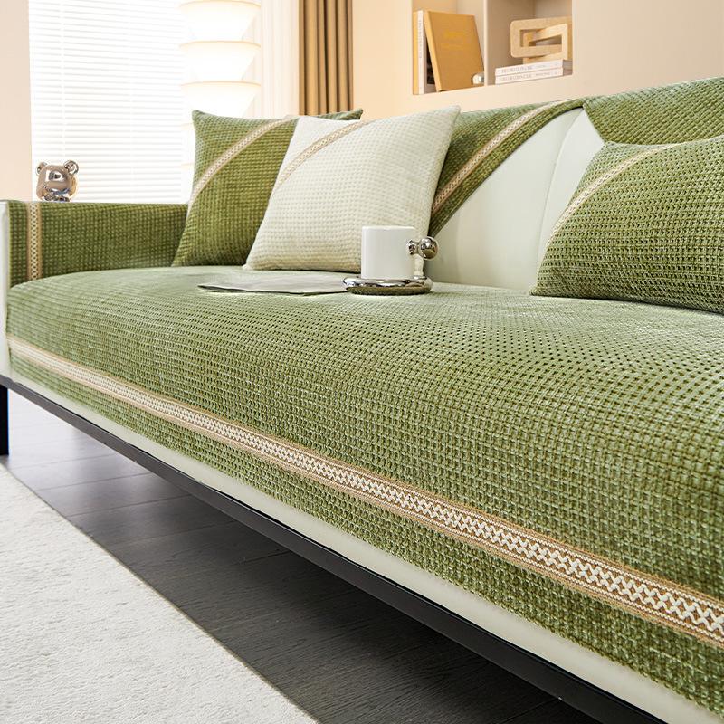Cream Style Chenille Sofa Cushion Four Seasons Universal Non-Slip High Sense Sofa Cover 2024 New Cover Towel