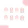 Aufdrücknagel Französische Spitze Nagel Quadratische Nagelspitzen Falschnagel Vollabdeckung Falschnagel mit Designs Künstlicher Acrylnagel