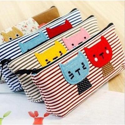 Cat Pattern Cosmetic Bag Women Makeup Bag Travel Organizer Pouch Pencil Pen Bag Stationery Package