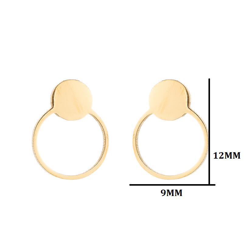 Stainless Steel Hip-Hop Punk Smiley Face & Cupid Angel Earrings