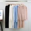 Hooded Knitted Sweater Women's Autumn Plus Size Lazy Fashion Ageing Wide-legged Pant Suit