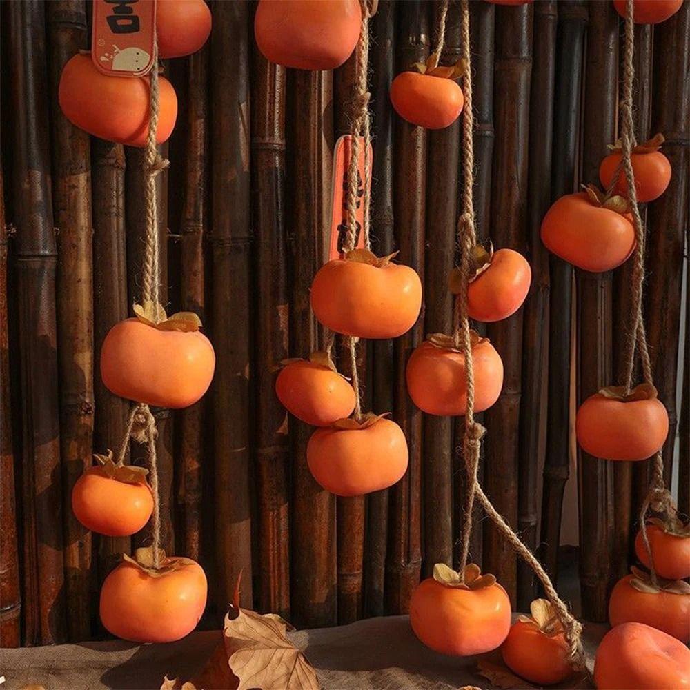 80cm Simulation Persimmon Fruit Orange Persimmon Pendant Artificial Persimmon Restaurant