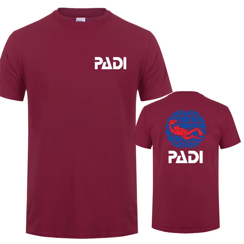 Potápěč Padi Tričko Unisex Ležérní Bavlněné Krátký Rukáv Vrcholy Lh373
