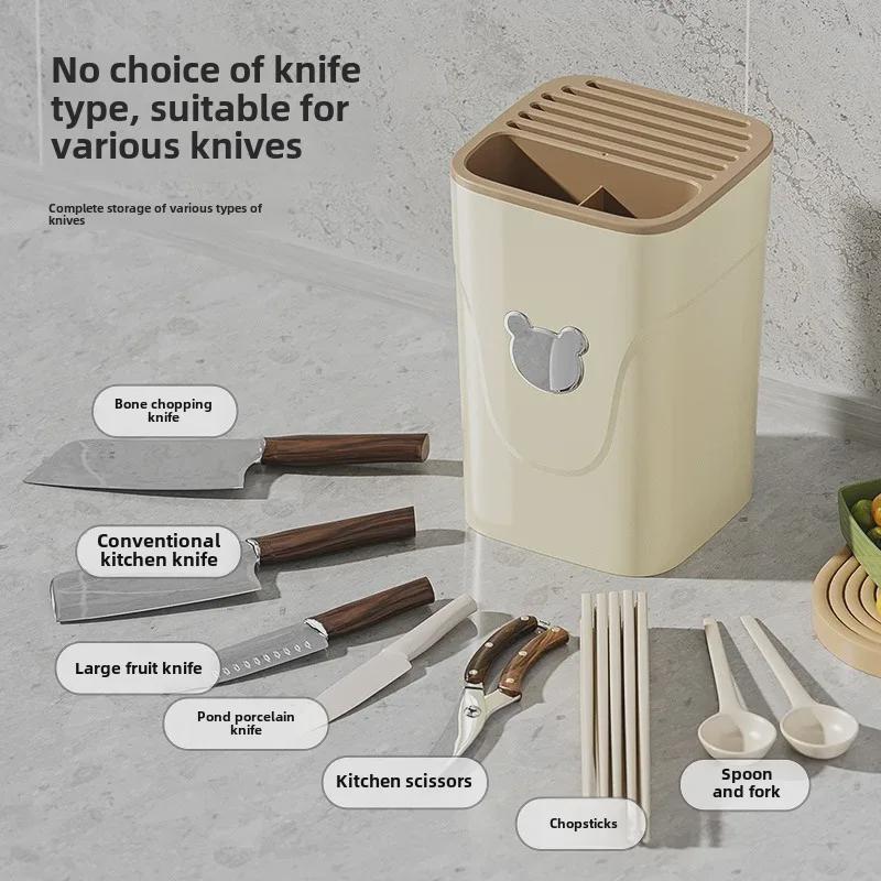 Multifunctional Kitchen Knife and Utensil Storage Rack