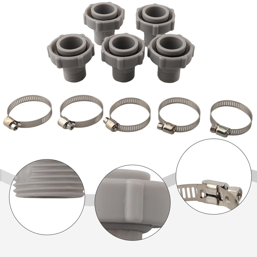 Above Ground Pool Drain Replacement Pool Connector Hose Adapter Swimming Pool Hose Clamps Hose Adapters For Pool Maintenance