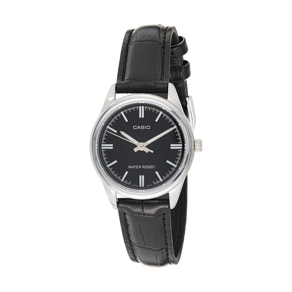 Casio Standard LTP-V005L-1A Women s Watch Leather Band Analog Design Black