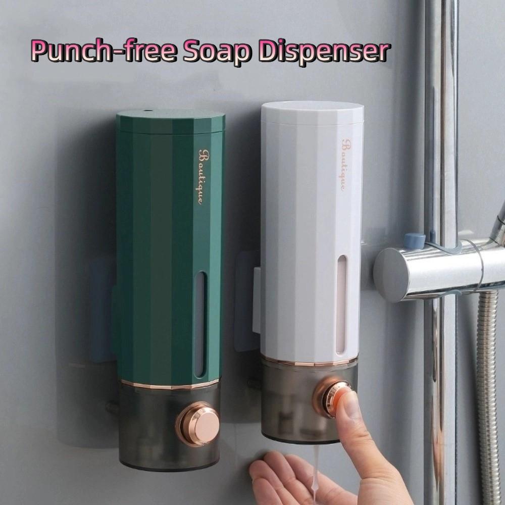 Wall-mounted Punch-free Soap Dispenser Plastic Shower Gel Dispenser Press Soap Dispenser  Kitchen