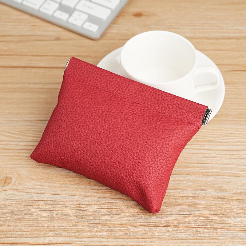 Lychee Pattern Mini Coin Purse: Women's Spring Closure Pouch for Coins, Keys, Cards, and Lipstick.