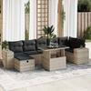 VidaXL Garden Lounge Set 5 Pcs with Light Grey Cushions Wicker 3327952