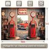 Historic Route 66 Gas Pump Backdrop Retro Gas Station Party Photo Background