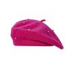 Women S Wool Beret Hat With Rhinestones Vintage Multi Color Face Slimming