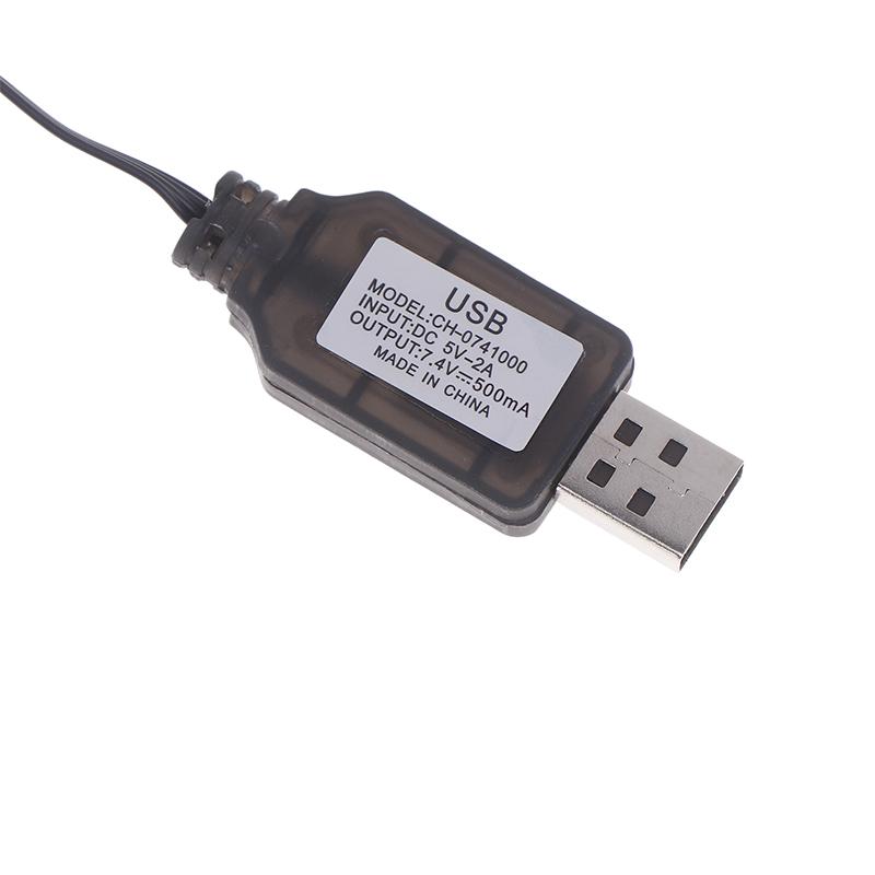 7.4V USB Battery Charger with SM-4P Plug, for DE36W DE65 HM202 EC08 EC16 RC Car M416 Gel Blaster, 1PC