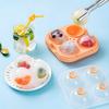 1/2Pcs Large Ice Cube Moulds, Round & Square Ice Ball Maker, Extra Large Ice Cubes Tray, Easy Release Silicone Ice Tray